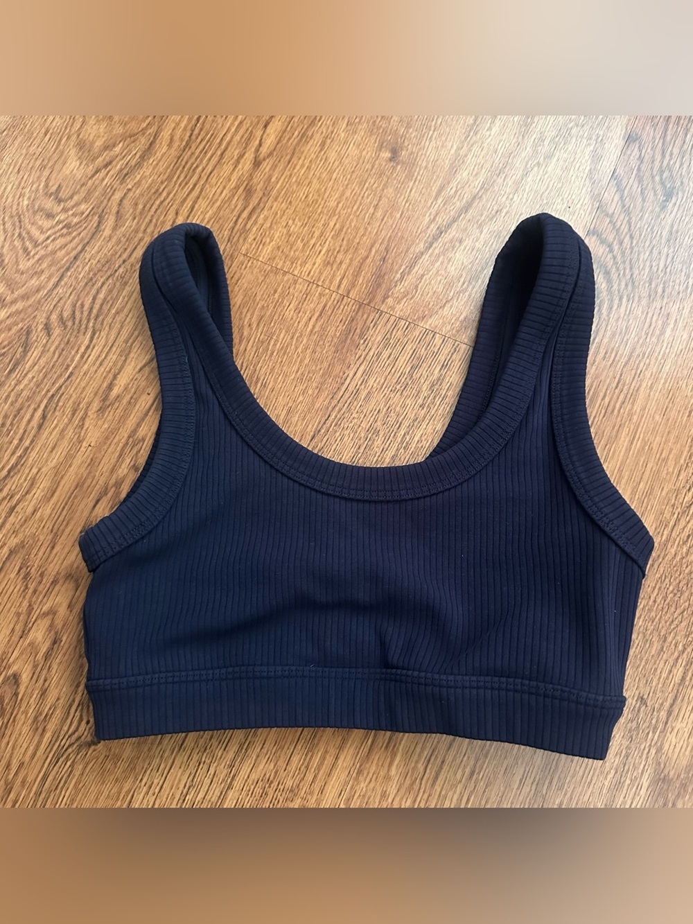 ALO Yoga navy blue Ribbed Sports Bra size XS unpadded running yoga